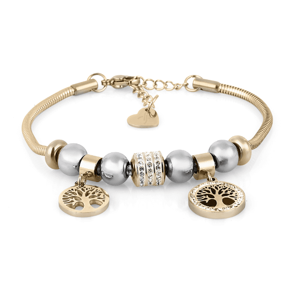Pulseira Feminina Daniel Klein Dkj.3.2089-4 Dourado/Prata