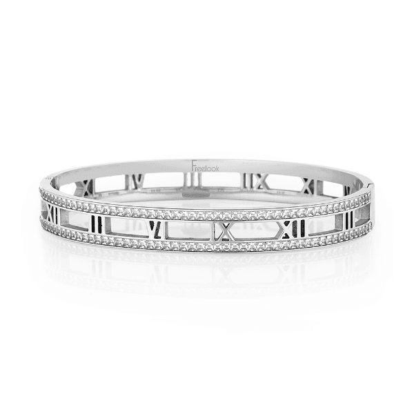 Pulseira Feminina Freelook Frj.3.3001-1 de Aço Inoxidável Prata