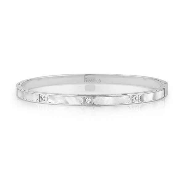 Pulseira Feminina Freelook Frj.3.3002-1 de Aço Inoxidável Prata