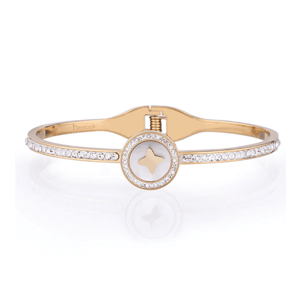 Pulseira Feminina Freelook Frj.3.3003-2 de Aço Inoxidável Dourado