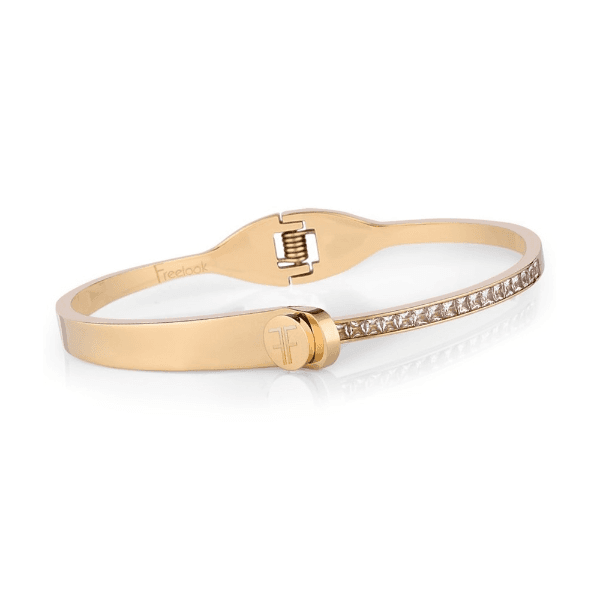 Pulseira Feminina Freelook Frj.3.3004-3 de Aço Inoxidável Dourado