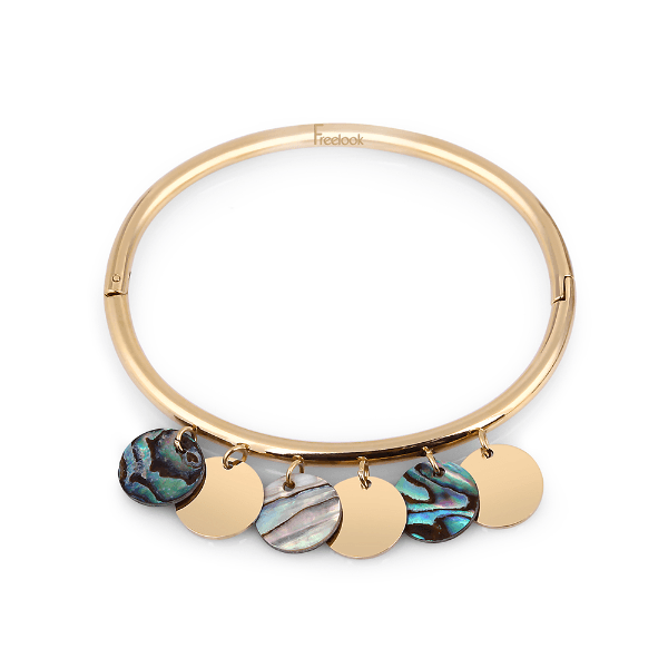 Pulseira Feminina Freelook Frj.3.3011-3 de Aço Inoxidável Dourado