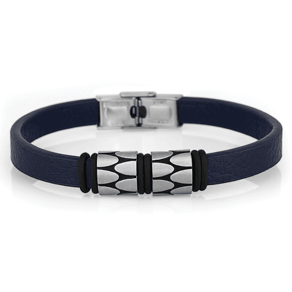 Pulseira Masculina Daniel Klein Dkj.13.10002-4 Azul/Prata