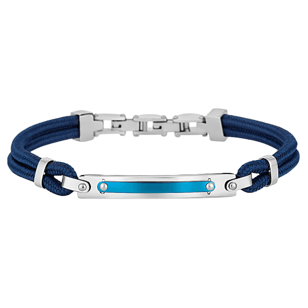 Pulseira Masculina Daniel Klein Dkj.16.10007-4 Azul/Prata