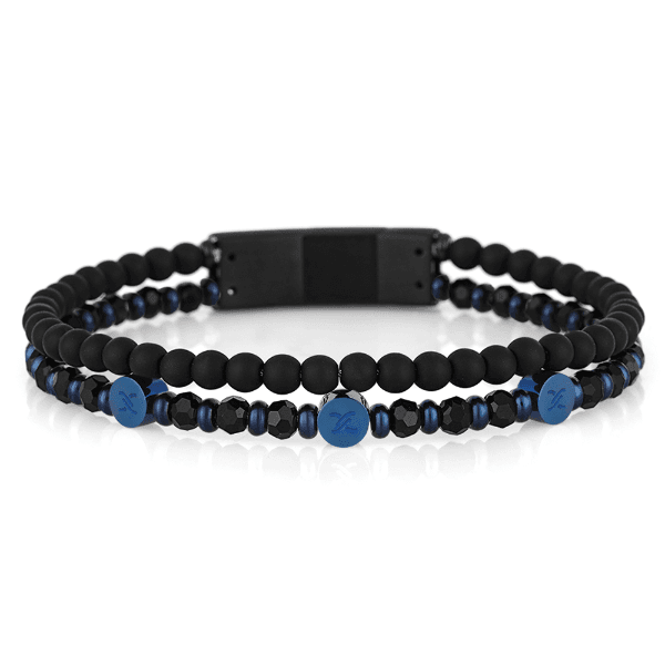 Pulseira Masculina Daniel Klein Dkj.6.10027-4 Preto/Azul