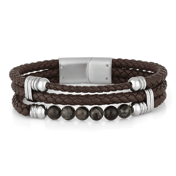 Pulseira Masculina Daniel Klein Dkj.6.10028-1 Couro Marrom