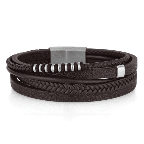 Pulseira Masculina Daniel Klein Dkj.6.10032-3 Couro Marrom