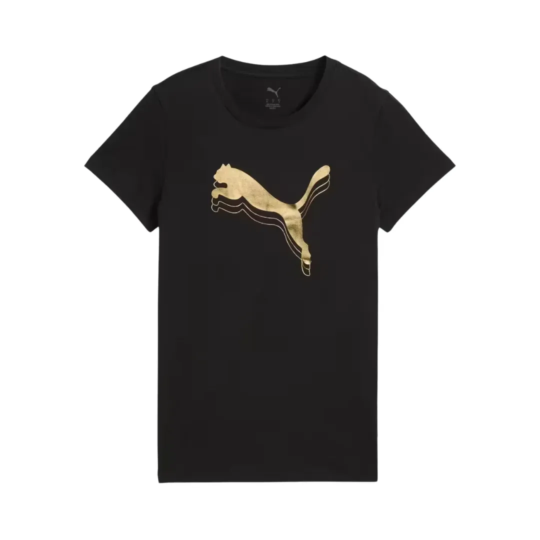 Camiseta Puma Ess Metallic Logo Tee 63153601 Negro L
