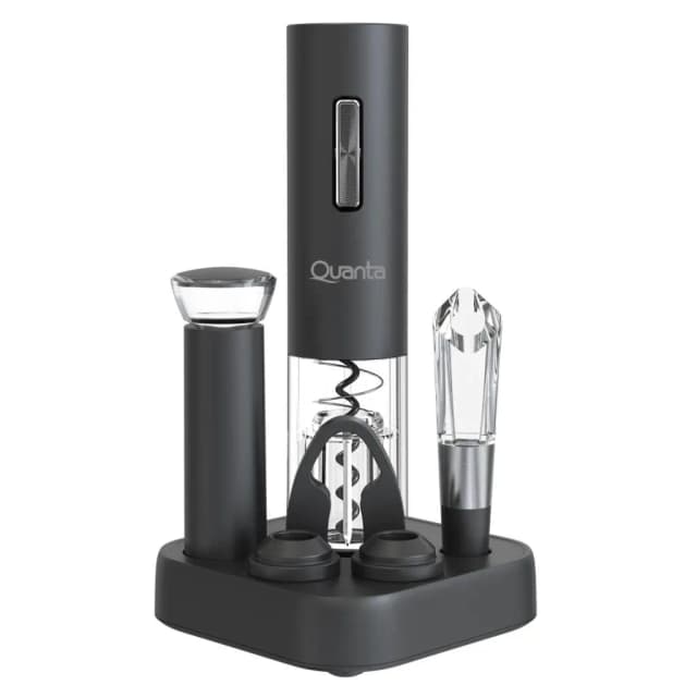 Kit Abridor de Vinho Quanta Qtkav610 Noblevintner 6 Em 1 Recarregável USB-C Preto
