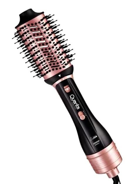 Secador de Cabelo Quanta Qtes6001 2T/1300W/SOPORT/BIVOLT Preto/Rosa