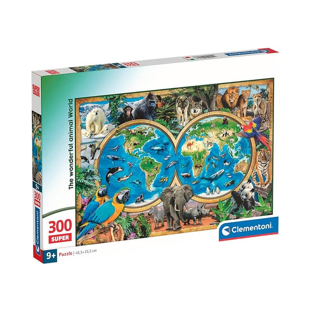 Quebra-Cabeça Clementoni Super Color The Wonderful Animal World 21723 300 Peças