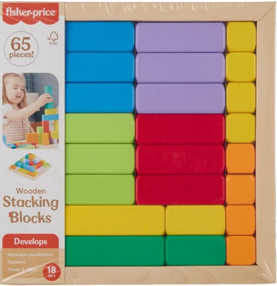 Quebra-cabeça de Construção Em Madeira Fisher-Price Hxt79 (65 Peças)
