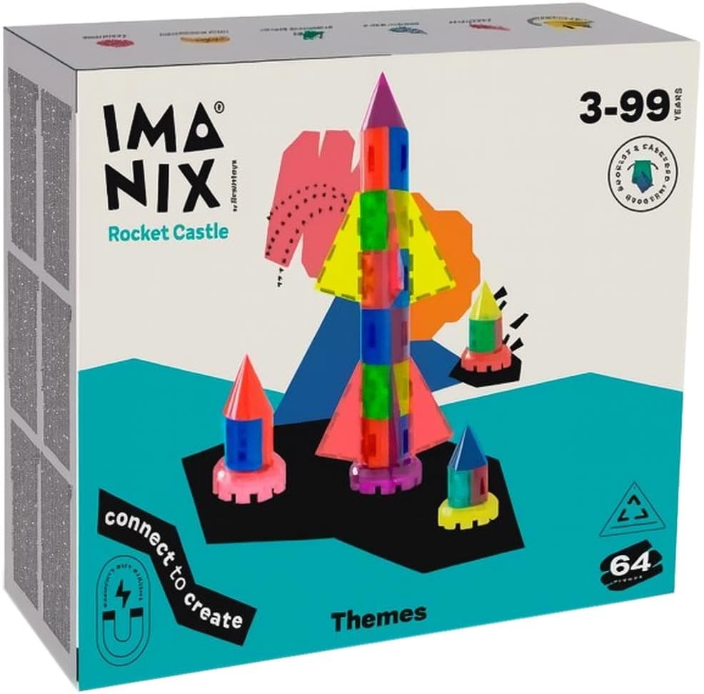 Quebra-cabeça Imanix Rocket Castle Braintoys 64 Peças