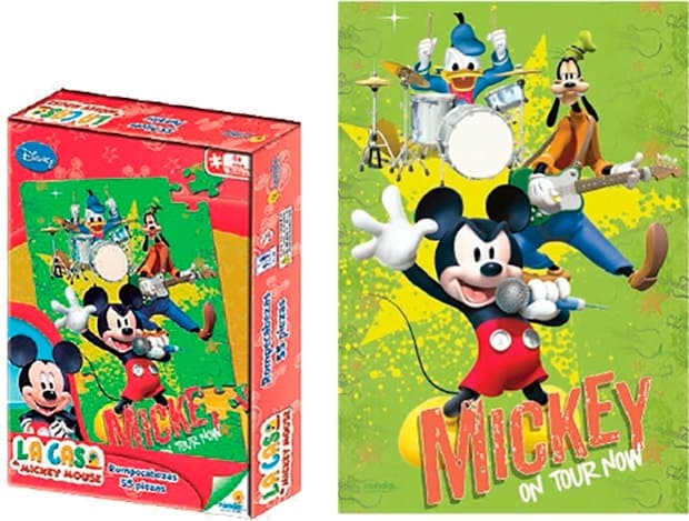 Quebra-Cabeça Ronda Casa de Mickey Mouse 55 Peças