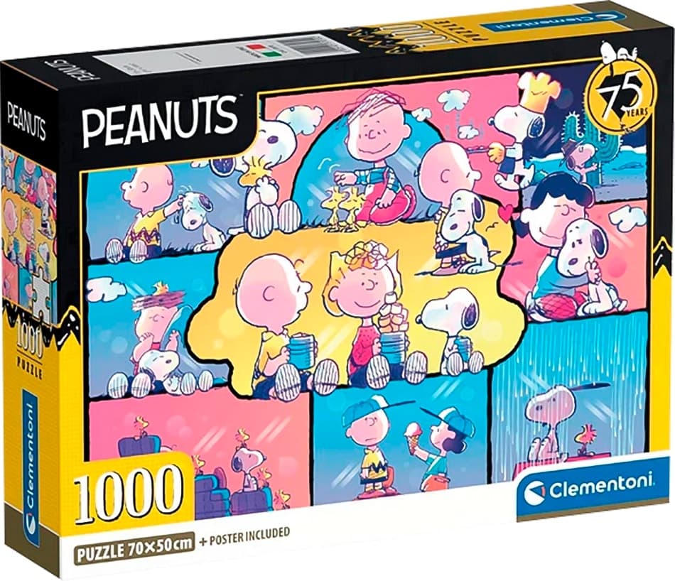 Quebra-Cabeça Clementoni Snoopy Peanuts Momentos - 37070 (1000 Pçs)