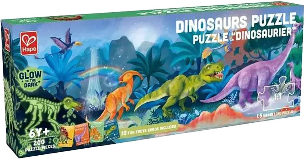 Quebra-cabeça Dinossauros Puzzle Hape 200 Peças