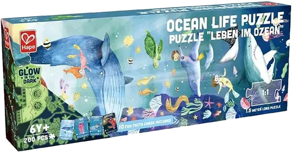 Quebra-cabeça Ocean Life Puzzle Hape - e1634 (200 Peças)