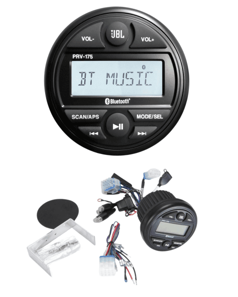 Rádio Estéreo Marítimo JBL Prv175 AM/FM, Bluetooth, USB e Entrada Aux