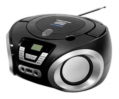 Rádio Mega Star MP-1842BT USB/BT/FM/CD Bi-Volt Preto