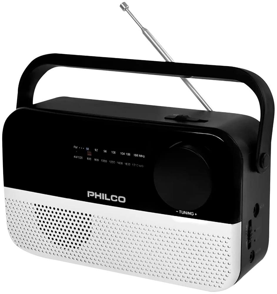 Rádio Portátil Philco PRR1010BT-Sl Bluetooth AM/FM Preto/Cinza