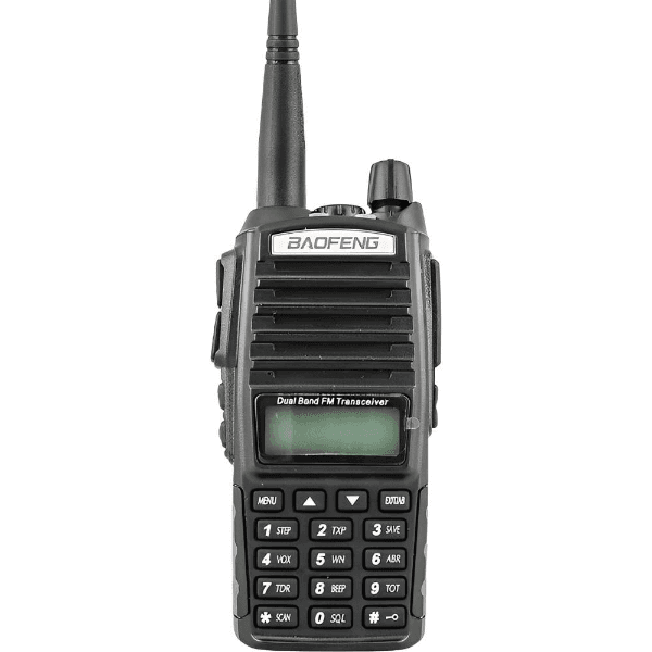 Rádio Comunicador Baofeng Uv-82 Lançamento Chave 5W Dual Band 128 Canais Vhf Uhf Preto