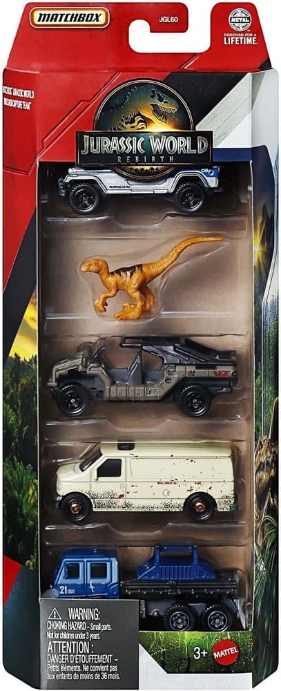 Unidade de Fuga Rápida Jurassic World Rebirth Mattel - Jgl25 (5 Unidades)