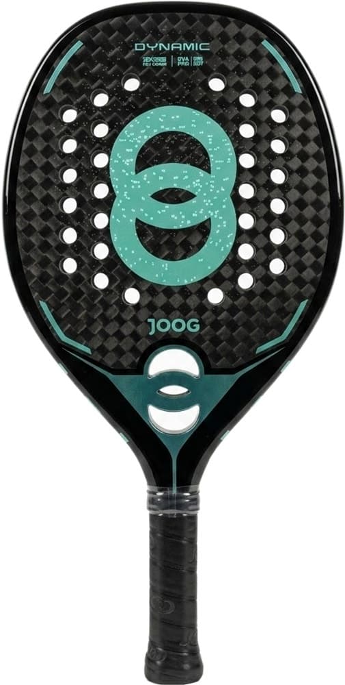 Raquete Beach Tennis Joog Dynamic 12K Pro Eva Pro Preto/Teal