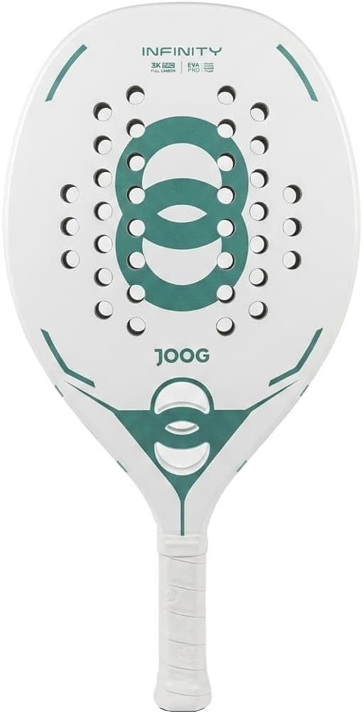 Raquete Beach Tennis Joog Infinity 3K Pro Eva Pro Branco/Verde
