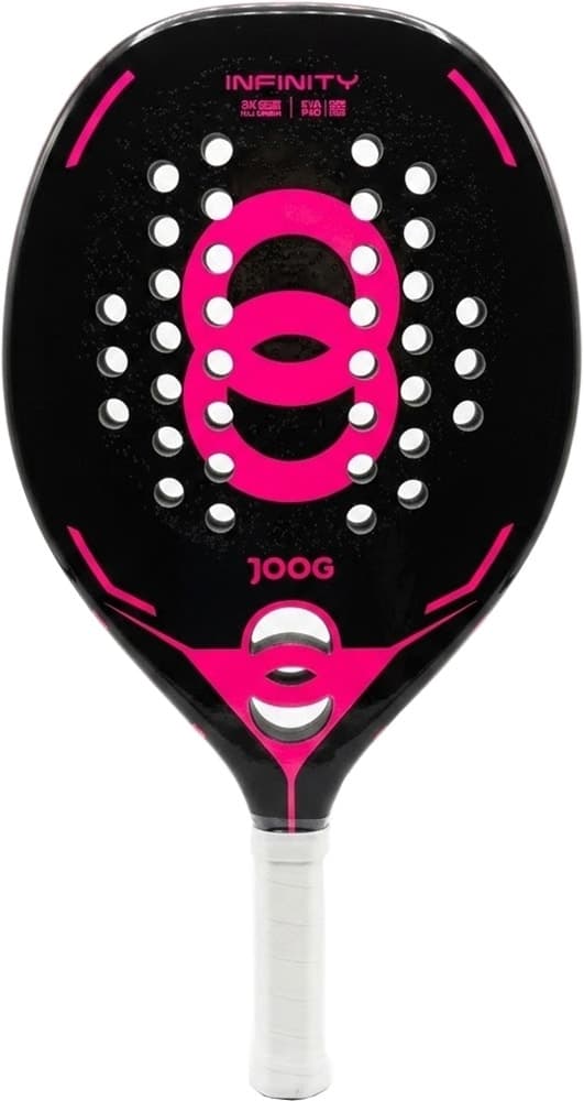 Raquete Beach Tennis Joog Infinity 3K Pro Eva Pro Preto/Fúcsia