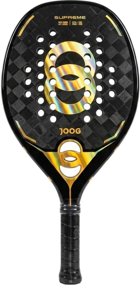 Raquete Beach Tennis Joog Supreme 18K Pro Eva Pro Preto/Dourado