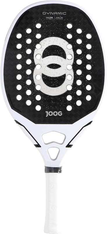 Raquete de Beach Tennis Joog Dynamic 12K Pro Full Carbon Eva X-Soft Branco/Preto