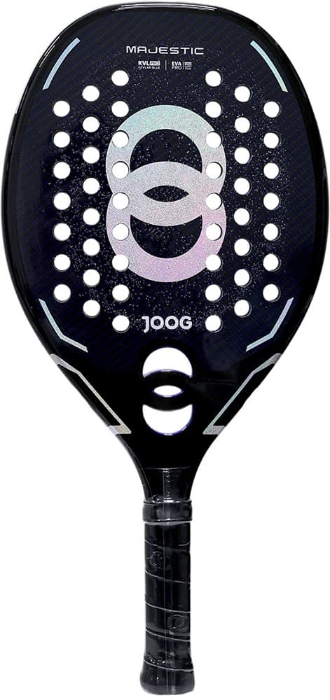 Raquete de Beach Tennis Joog Majestic Kvl Pro Kevlar Blue Eva Pro - Preto/Azul