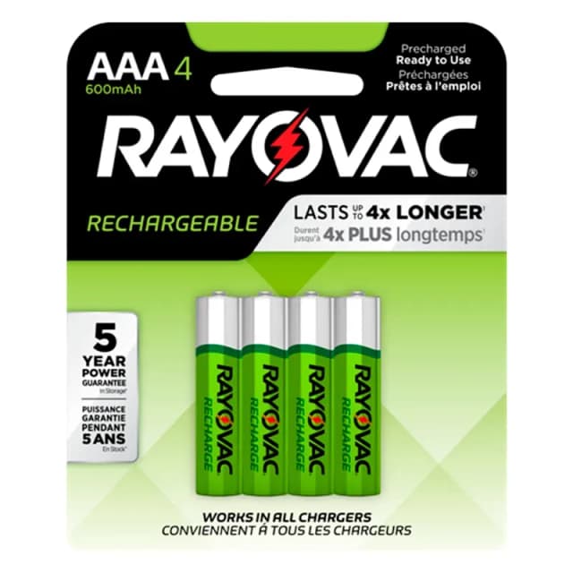 Pilhas Recarregáveis Rayovac Aaa X4