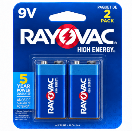 Pilha Alcalina Rayovac Alk-chica 9V X2