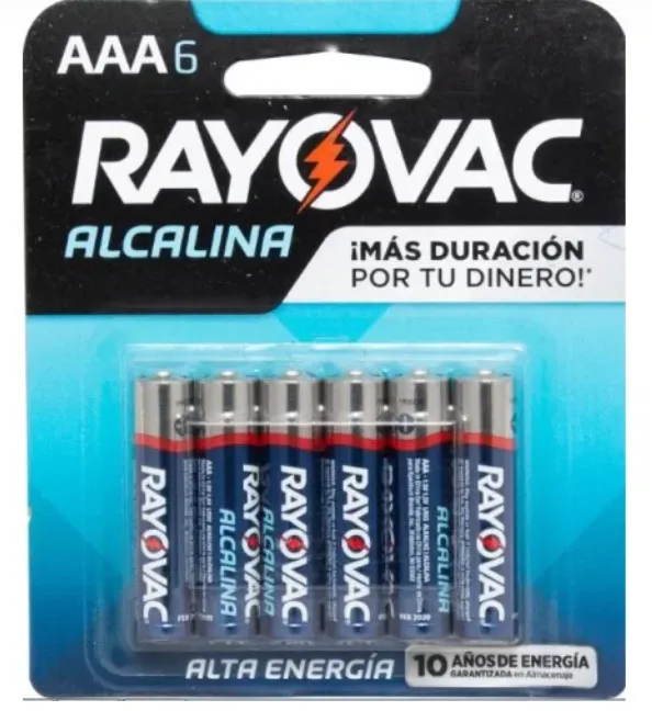 Pilha Alcalina Aaa Rayovac X6