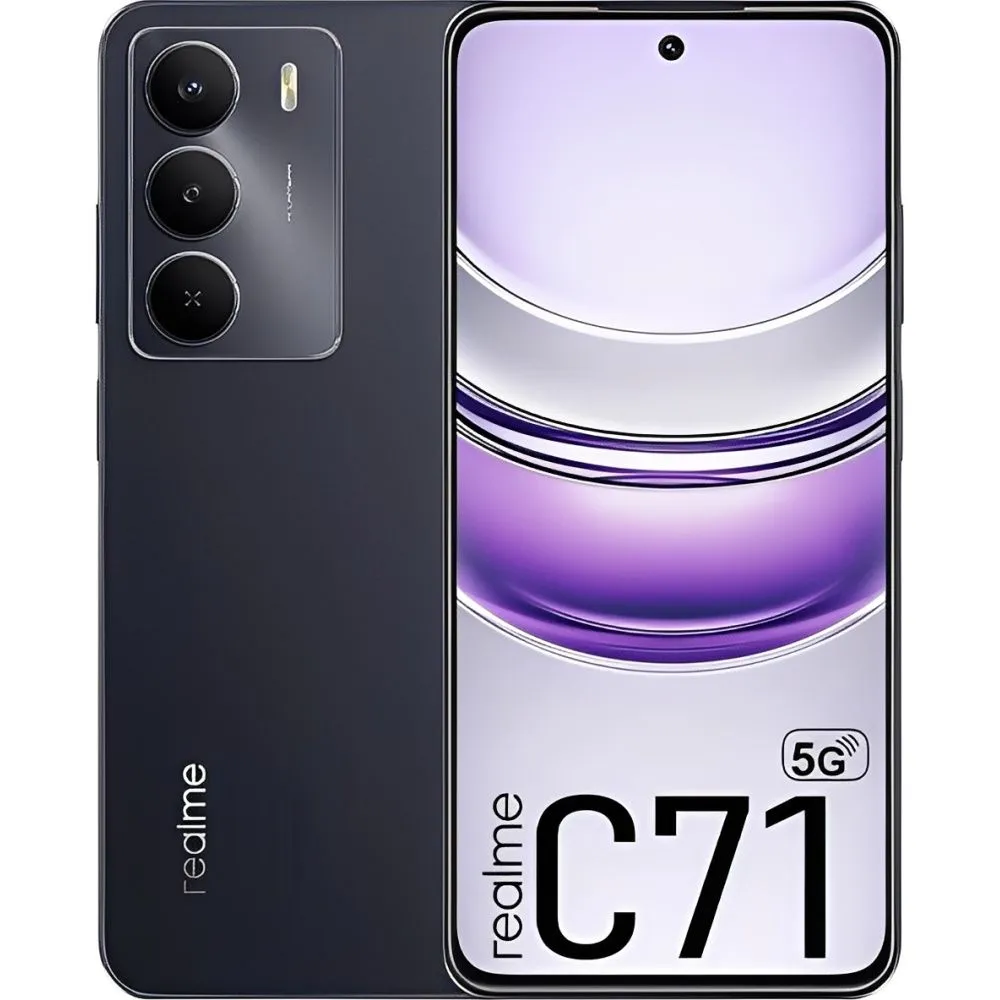 Celular Realme C71 Rmx3943 Anatel 5G 6.67" Dual Chip NFC 8/256GB 45W Preto