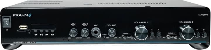 Receiver Amplificador Frahm Slim 3900 G5 App USB/FM/SD/Bluetooth Bivolt