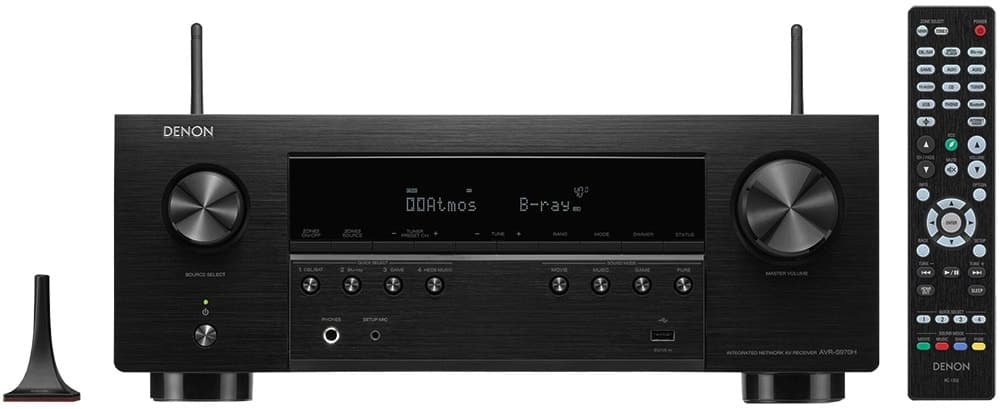 Receiver Denon Avr-S970H 7.2 Canais 90W 8K Ultra HD Bluetooth WiFi Preto 110V/60Hz