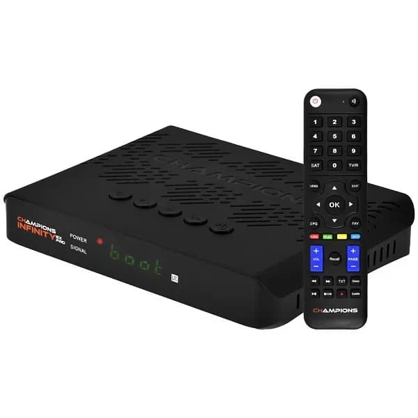 Receptor Fta Champions Infinity Gx Pro 4K Ultra HD com Wi-Fi Preto
