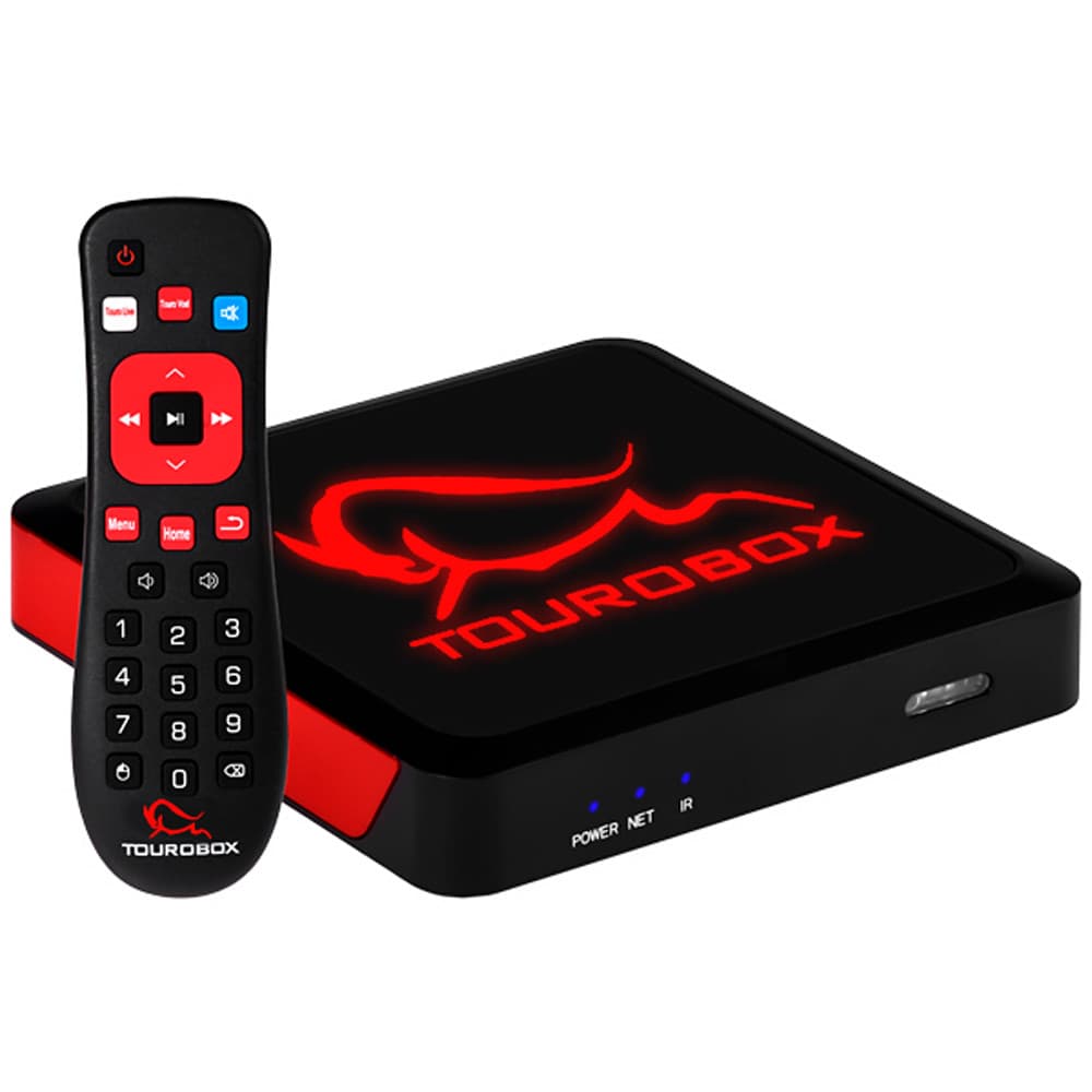 Receptor Fta Tourobox 4K Ultra HD 8GB+ 1GB Wi-Fi/HDMI/USB Bivolt – Preto/Vermelho