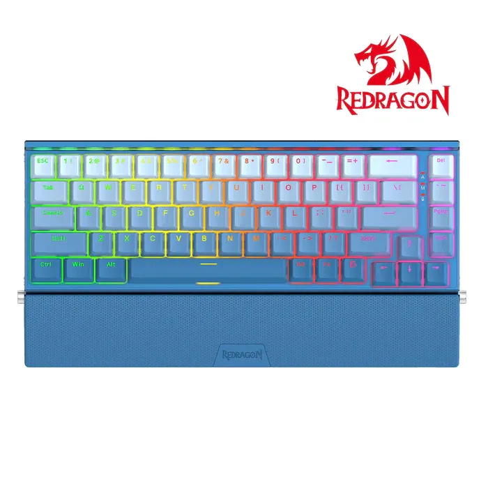 Teclado Redragon Shaco K641B-Bw-RGB Mecânico Inglês Blue