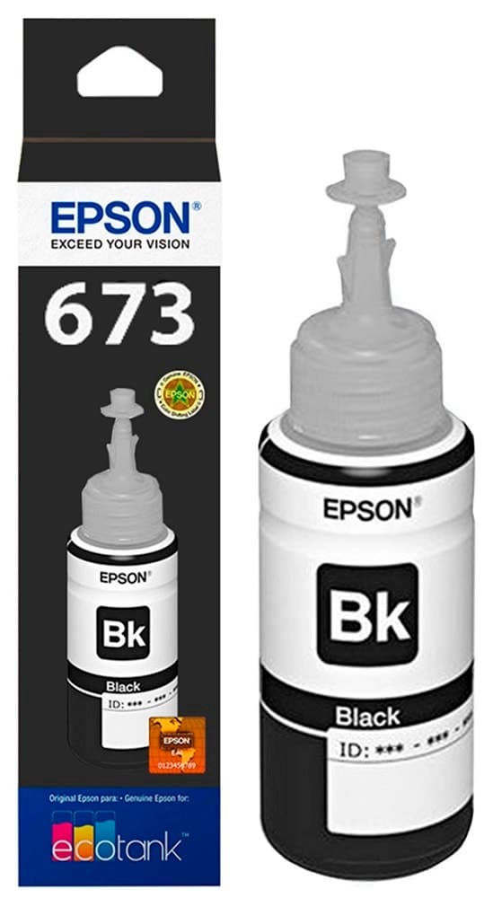 Refil de Tinta Epson T673120 70ml - Preto