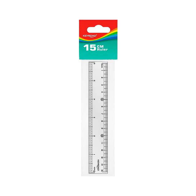 Régua Keyroad 15 Cm Transparente