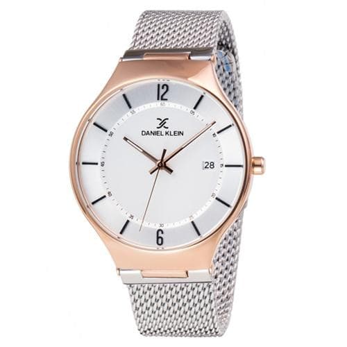 Relógio Analógico Daniel Klein Fiord Dk11819-4 Masculino Metal Prata e Rosa Ouro