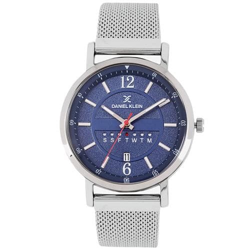 Relógio Analógico Daniel Klein Relojes Premium Dk11849-2 Masculino Metal Prata Azul