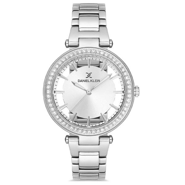 Relógio Analógico Feminino Daniel Klein Dk.1.12681-1 Premium Ladies Pulseira de Aço Inoxidável Prata
