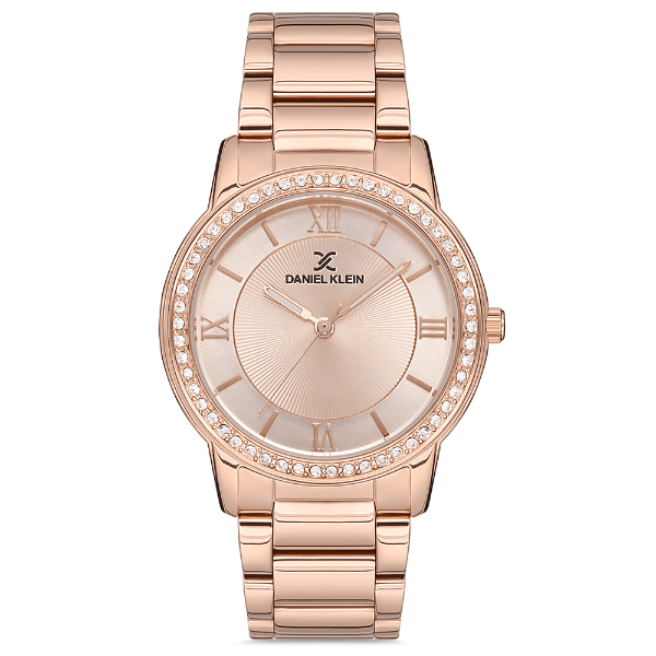 Relógio Analógico Daniel Klein Dk.1.12698-5 Premium Ladies Pulseira de Aço Inoxidável Rose Gold