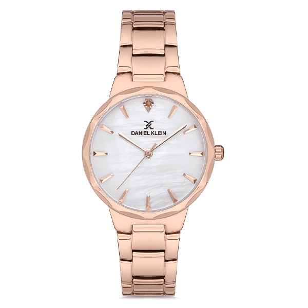 Relógio Analógico Feminino Daniel Klein Dk.1.12702-2 Premium Ladies Pulseira de Aço Inoxidável Dourado Rosé