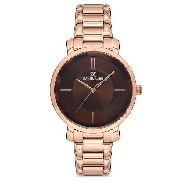 Relógio Analógico Feminino Daniel Klein Dk.1.12705-2 Premium Ladies Pulseira de Aço Inoxidável Rose Gold