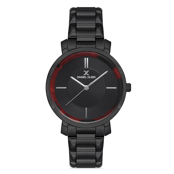 Relógio Analógico Feminino Daniel Klein Dk.1.12705-3 Premium Ladies Pulseira de Aço Inoxidável Preto
